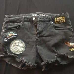 Fun Patchwork Jean Shorts
